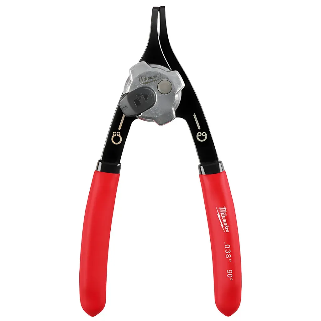 .038" Convertible Snap Ring Pliers - 90°