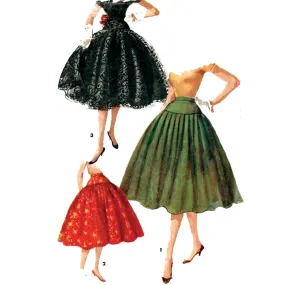 1950s Pattern, Full Circle Swing Skirt, Rockabilly - Waist 27" (68.6cm)