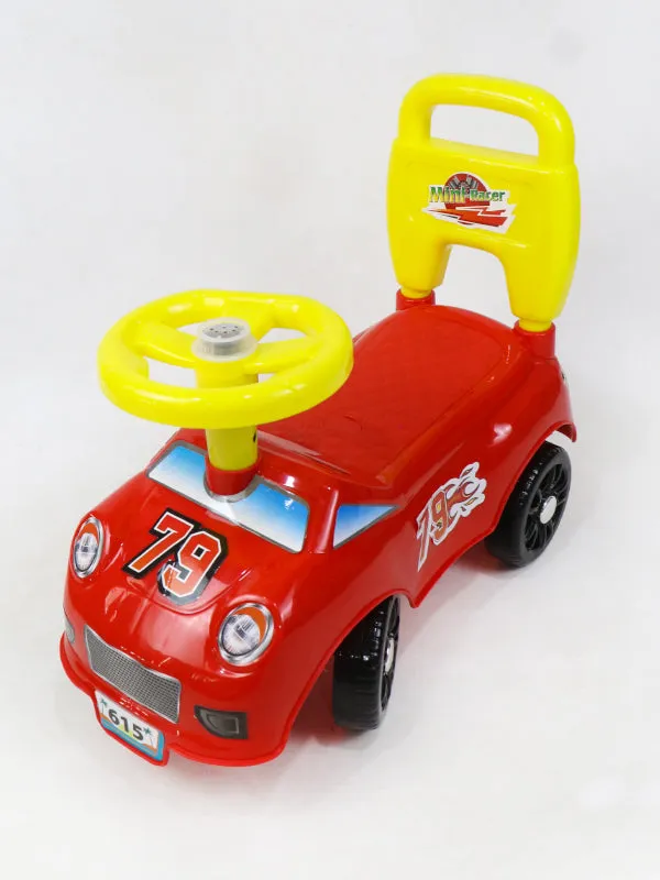 79 Racer 4 Wheel Ride On Push Car For Kids Red