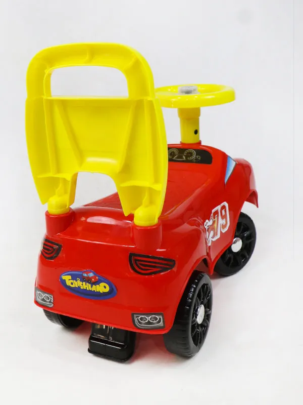 79 Racer 4 Wheel Ride On Push Car For Kids Red