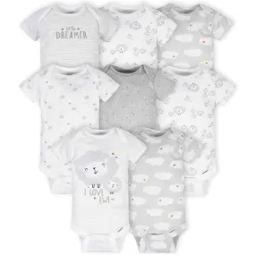 8-Pack Baby Neutral Sheep Short Sleeve Onesies® Bodysuits