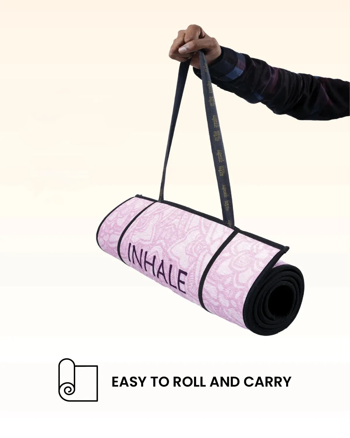 8mm Inhale Exhale Asana Yoga Mat Online | Grhamoy