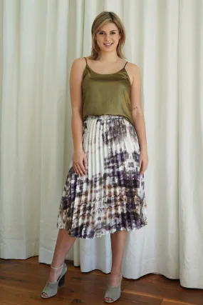 Abstract Pleated Skirt