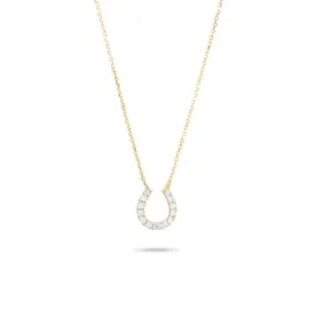 Adina Reyter - Pave Horseshoe Necklace in Y14