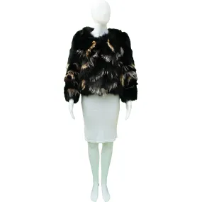 ADRIENNE LANDAU FUR CROPPED JACKET