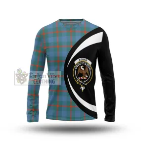 Agnew Ancient Tartan Long Sleeve T-Shirt with Family Crest Circle Style