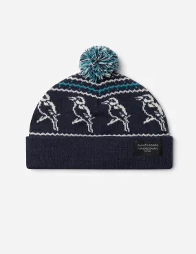 Alpine Pom Beanie - Blue Aqua Kooka