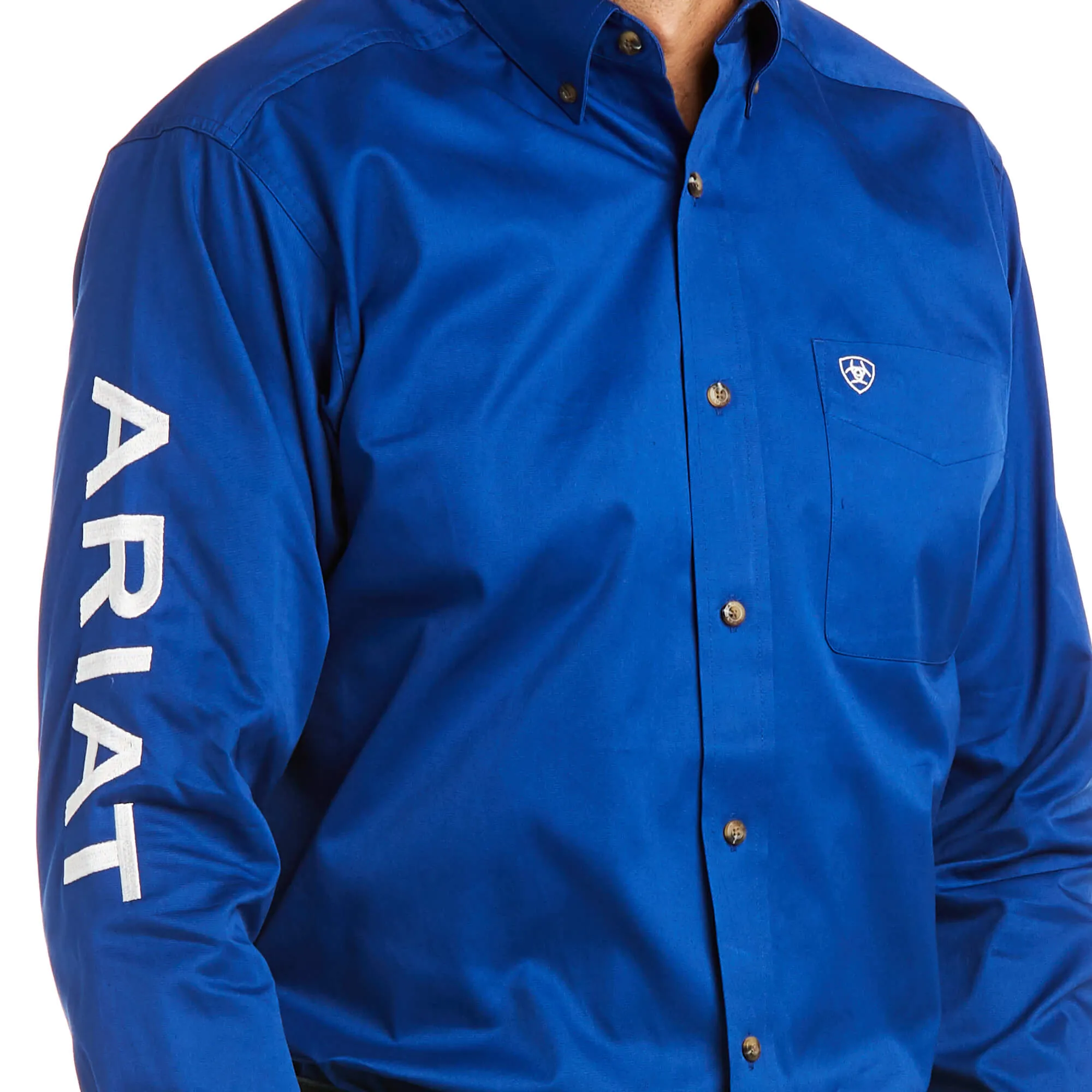 ARIAT Men's Team Logo Twill Fitted LS Shirt 10034232