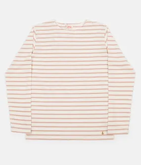 Armor Lux Breton Long Sleeve T-Shirt - Nature / Pink Atlas