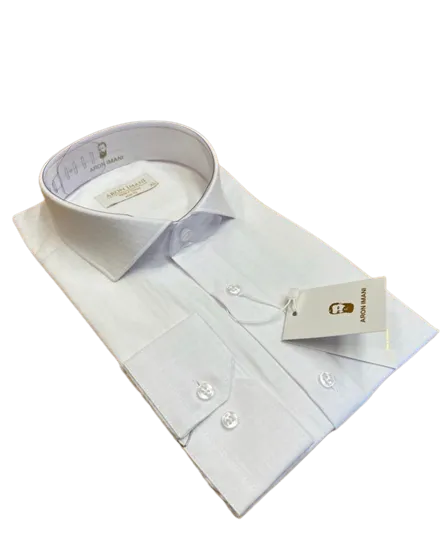 ARON IMANI presents its Slim Fit Men's Button Down Dress Shirt, exquisitely crafted in Europe | 113 White