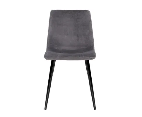 Artiss Dining Chairs Grey Velvet Set of 4 Lindsay