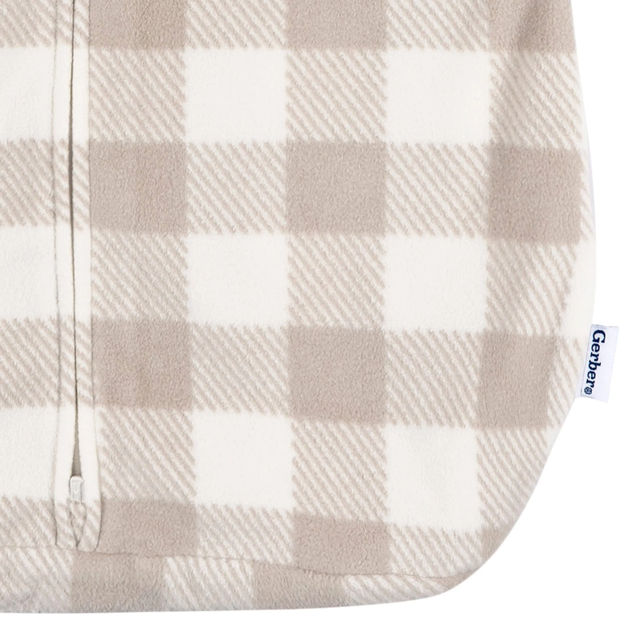 Baby Neutral Grey Plaid Wearable Blanket