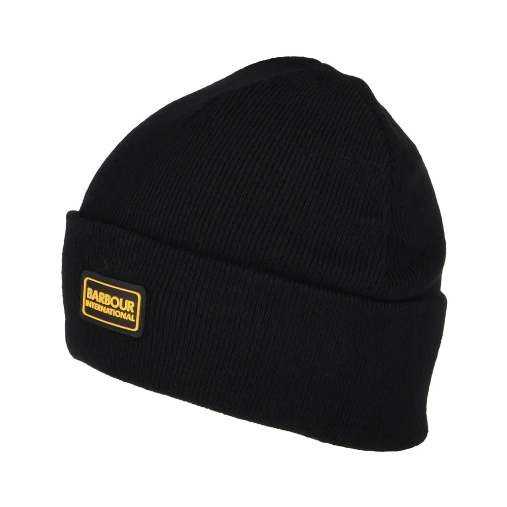 Barbour International Sensor Legacy Cotton Blend Beanie Hat - Black