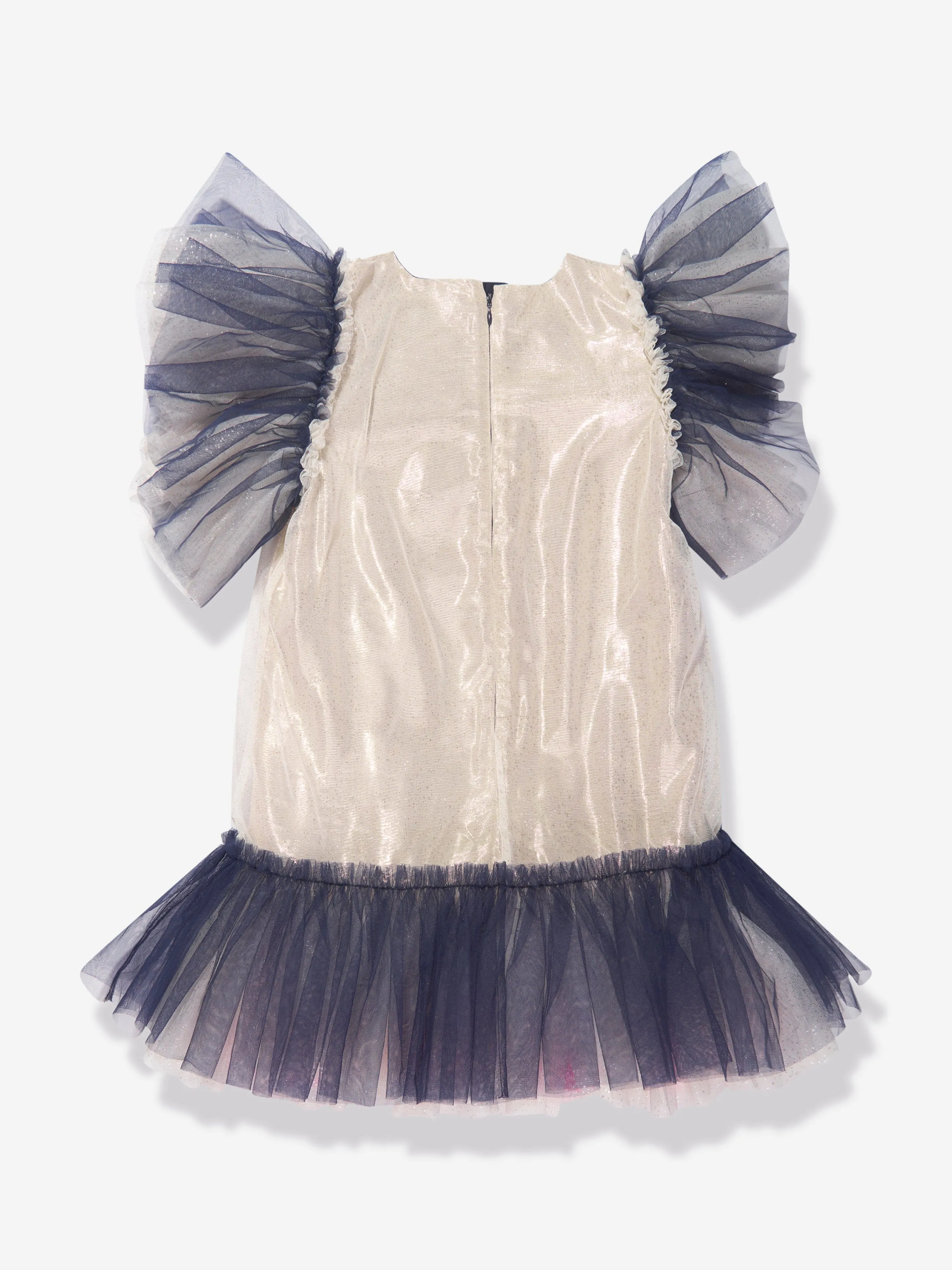 Billieblush Girls Stars Tulle Trim Dress in Multicolour