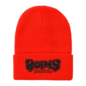 Boris "Heavy Rocks" DRI DUCK Blaze Orange Embroidered Beanie