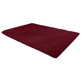 Burgundy 200x140cm Shag Area Rug, Non-Slip, Durable