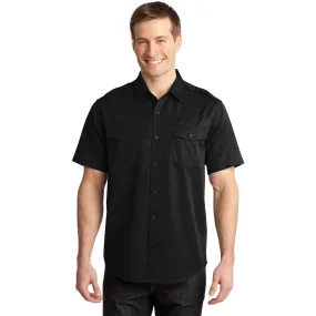 CLOSEOUT - Port Authority Stain-Release Short Sleeve Twill Shirt