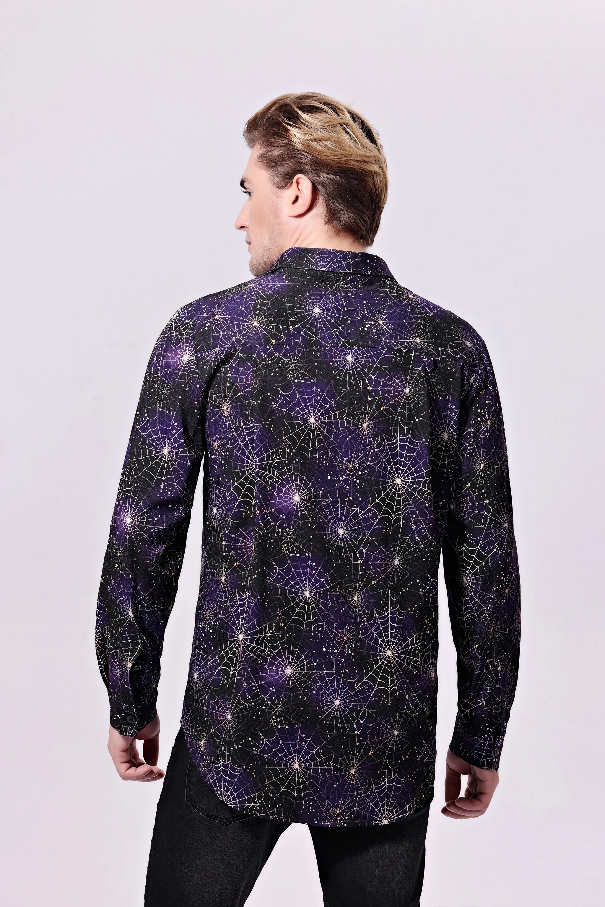 Cobwebs Long Sleeve Men Shirt