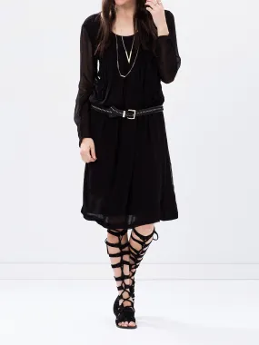 Cool Black Long Sleeved Dress - Liani Dress