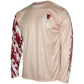 Cool Fish Apparel Men's Florida State Flag Fish Design Long Sleeve Performance T-shirt - Vegas Gold