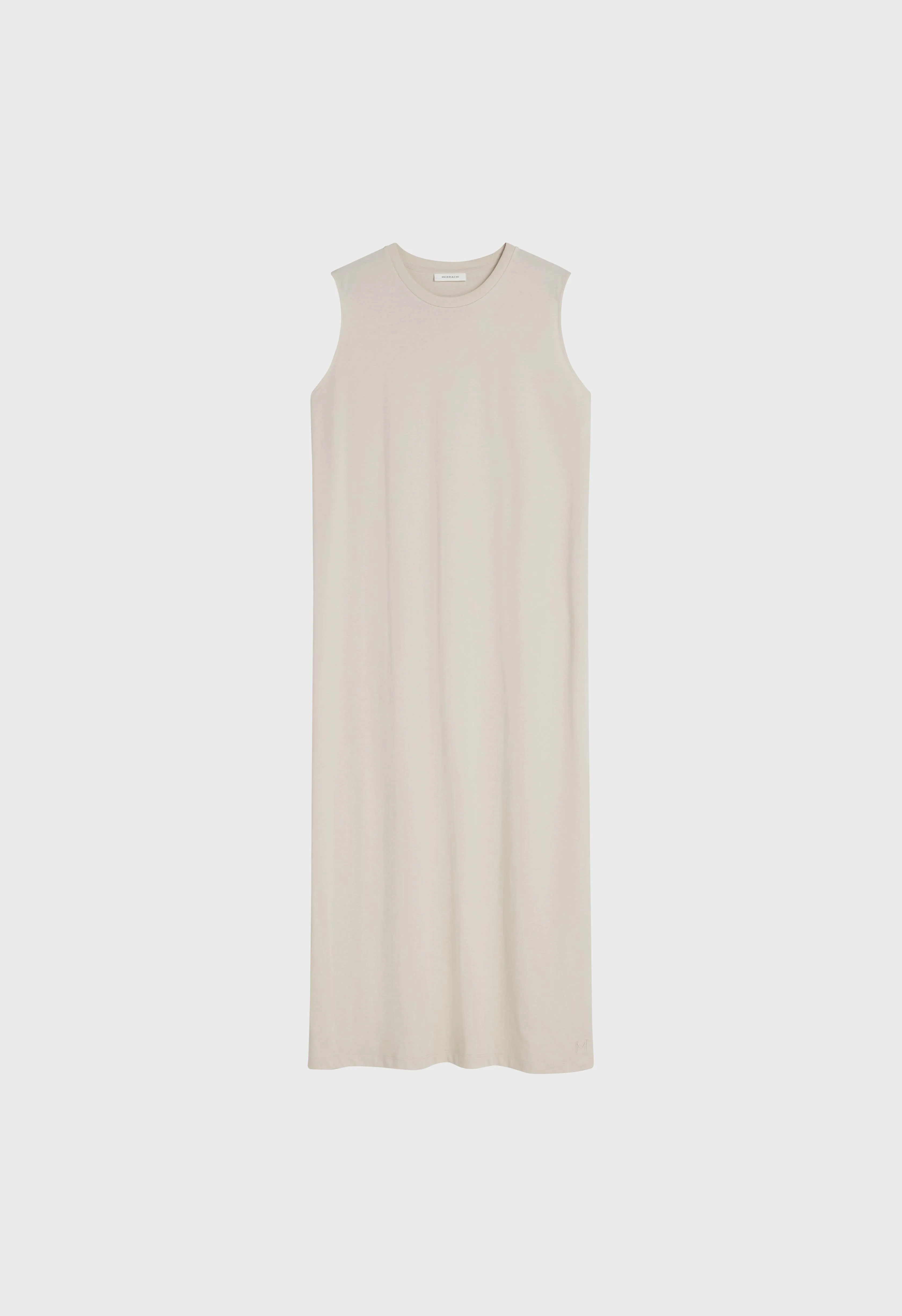 Cotton Sleeveless Dress | Sand