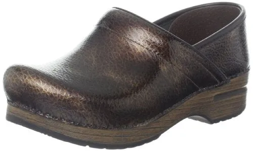 Dansko Women's Professional Clog - Brown Textured Patent 506067878