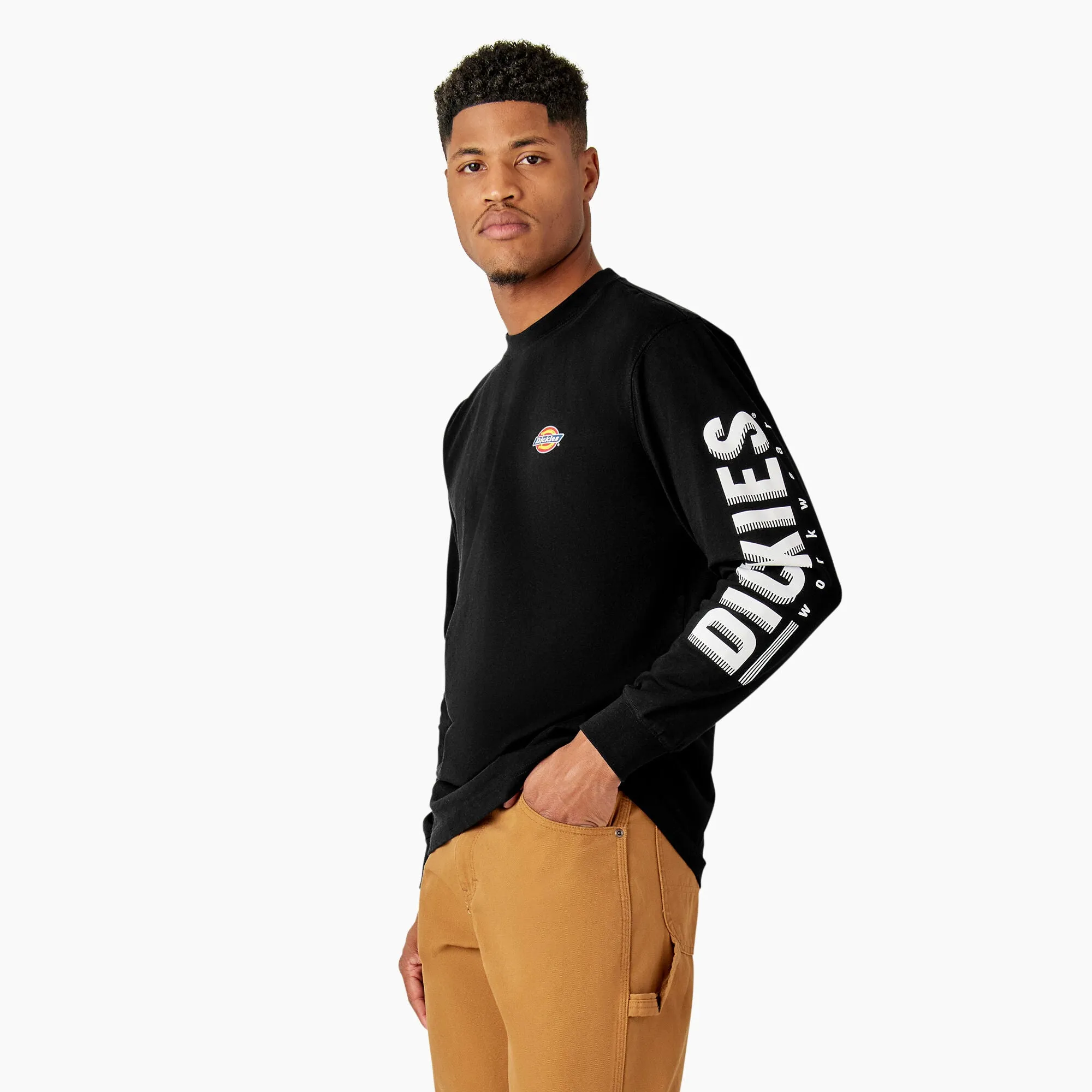 Dickies Men's Graphic Crewneck Long Sleeve T-Shirt