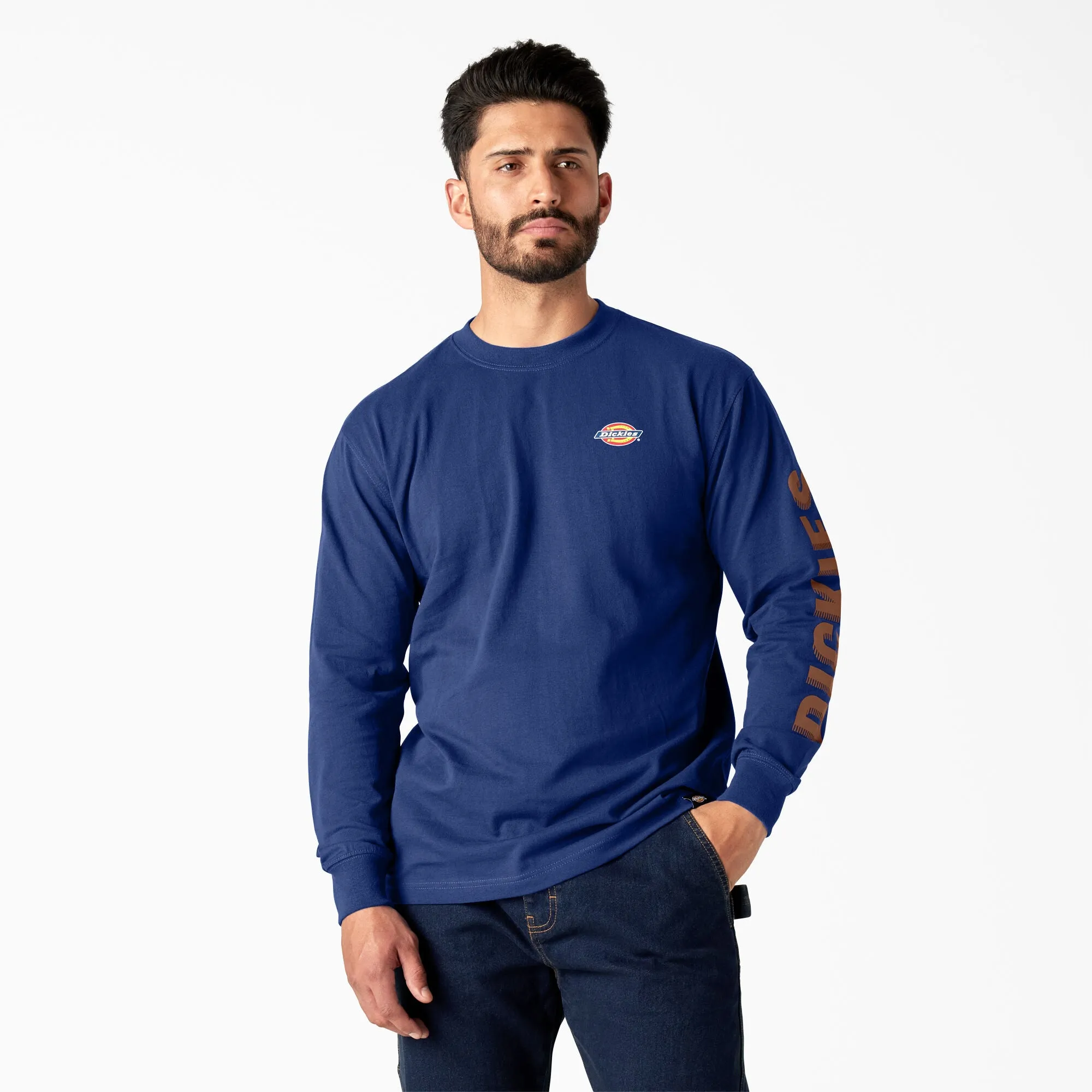 Dickies Men's Graphic Crewneck Long Sleeve T-Shirt