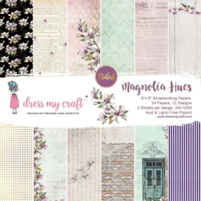 Dress My Craft Single-Sided Paper Pad 6"x 6" 24 pack - Magnolia Hues, 12 Designs/2 Each*