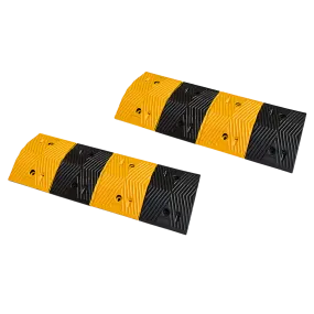 Durable 60T Rubber Speed Bumps, Anti-Slip, 1m Each - Set of 2