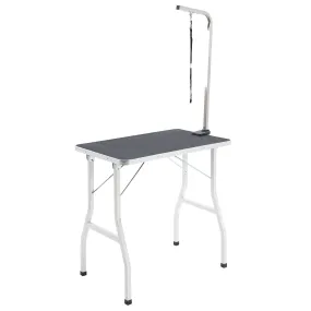 Durable 78cm Pet Grooming Table, Adjustable Arm, Black - Paw Mate