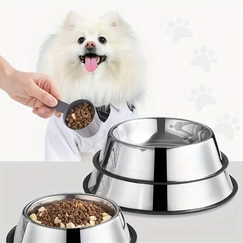 Durable Stainless Steel Pet Bowl AntiSlip AntiFall and NonTip