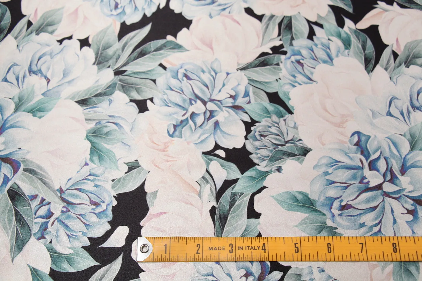 Ellie's Garden Teal Silk Satin