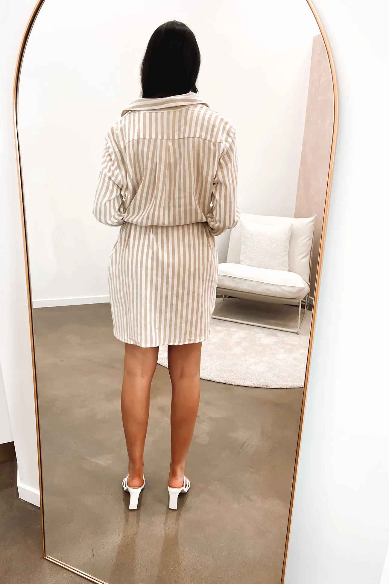 Embry Shirt Dress Natural Stripe