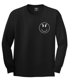 Evil Face Chest Mens Long Sleeve T-Shirt