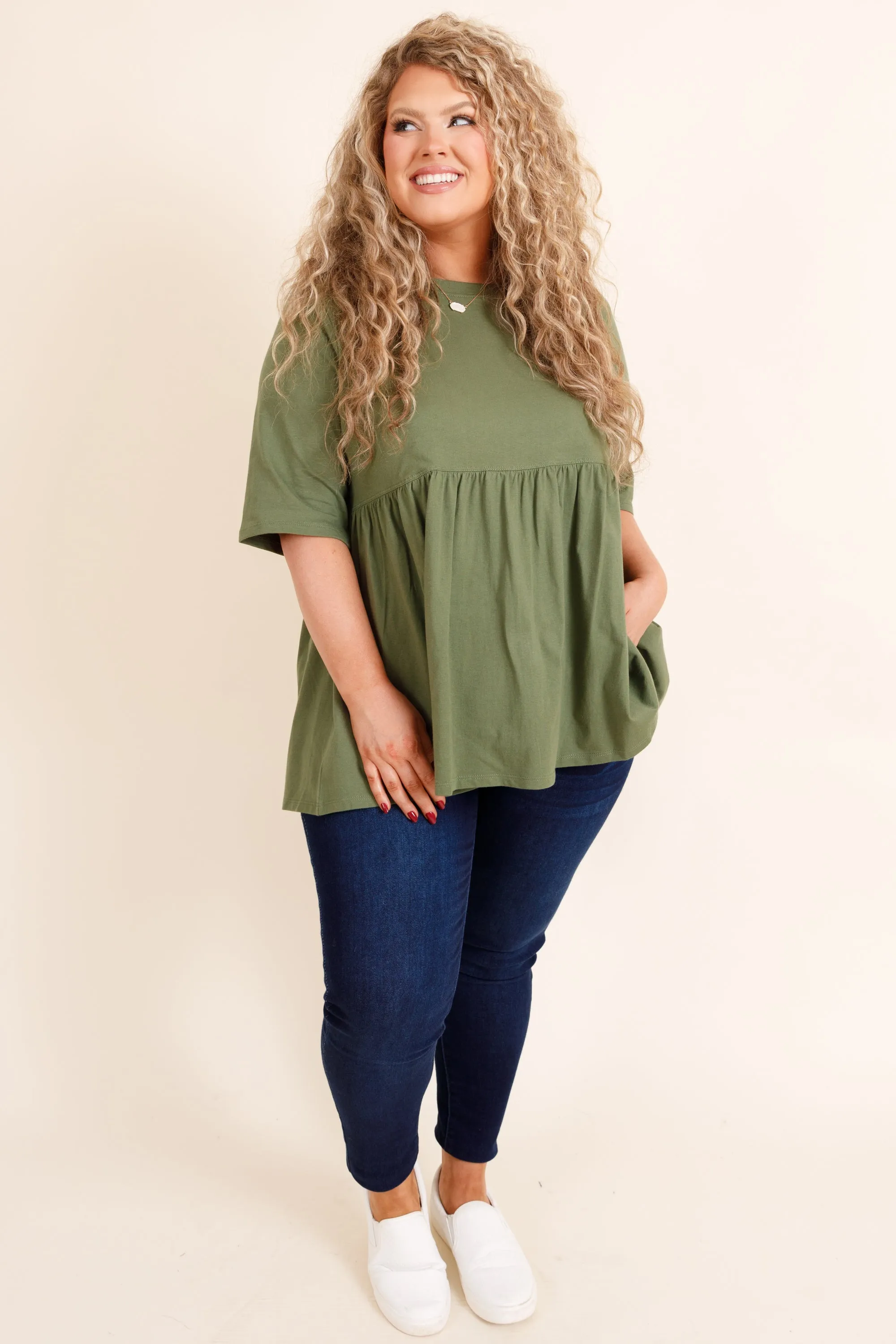 Fearless Soul Top, Ash Olive