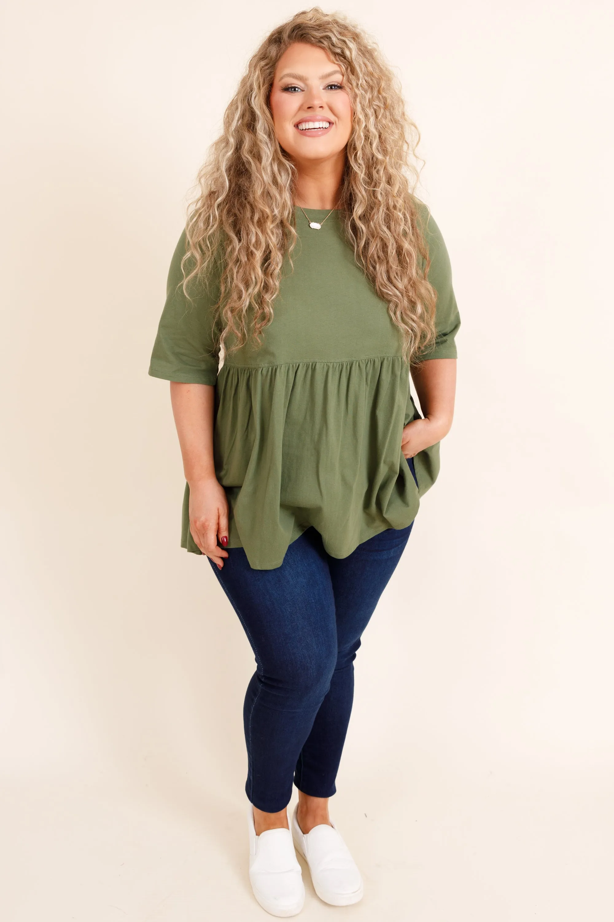 Fearless Soul Top, Ash Olive