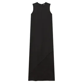 Gem Black Satin Slip Dress