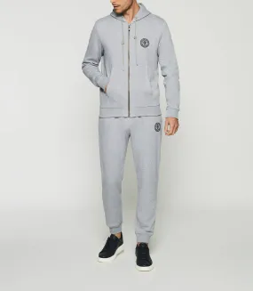 Gilet zippé à capuche gris chiné SWDOGAN