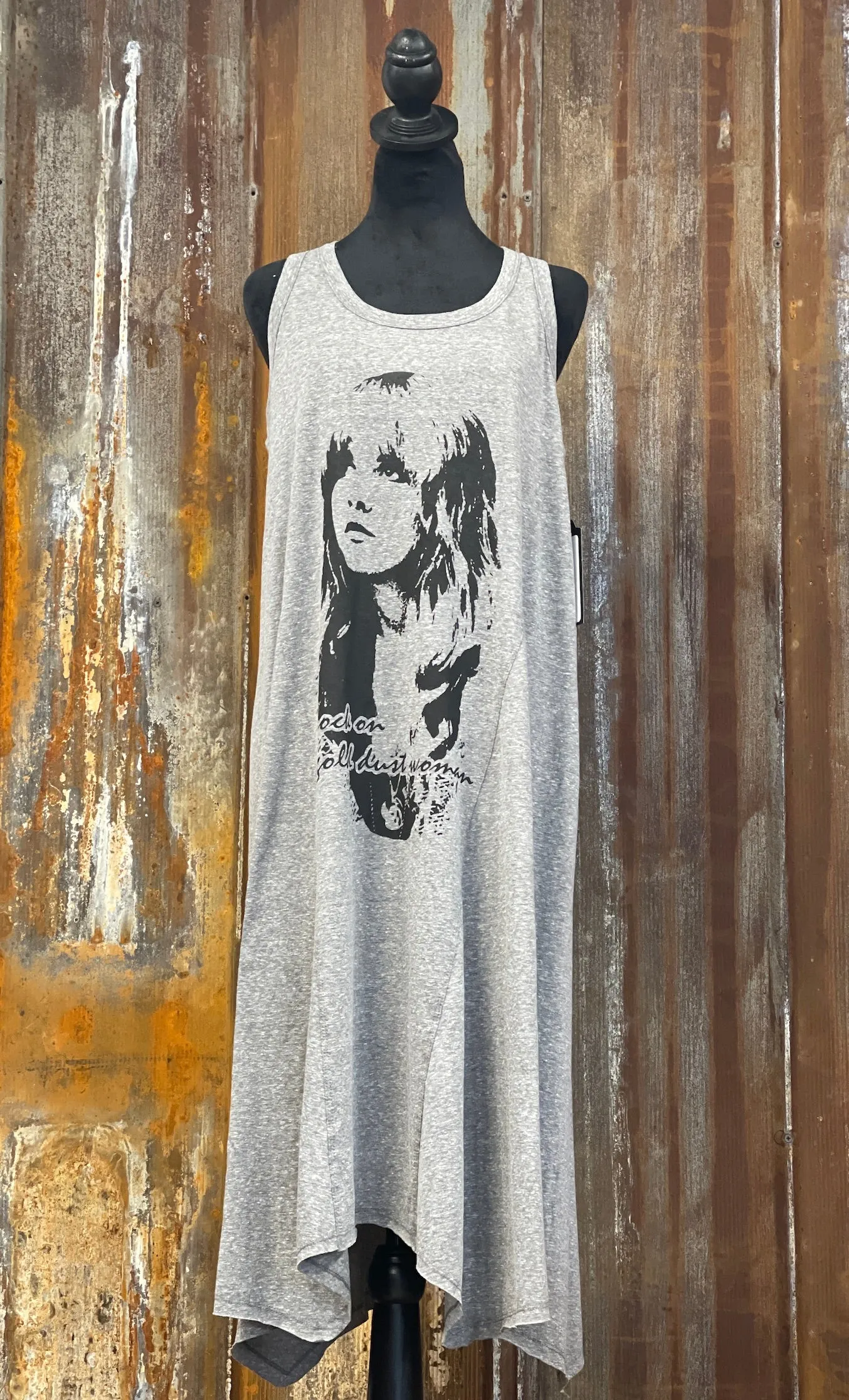 GOLD DUST WOMAN layering tank dress- Heather Grey