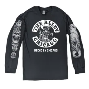 Hecho En Chicago Tshirt with Printed Long Sleeves