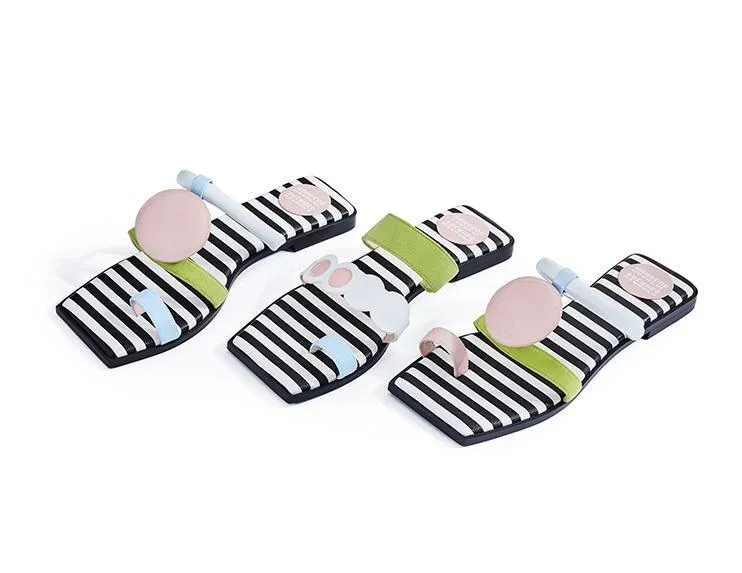 HOA irregular stripe flat summer slipper sandas - Kikii