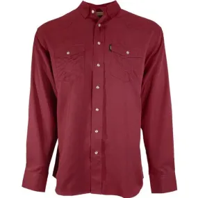 Hooey Men's Sol Maroon Long Sleeve Western Snap Shirt