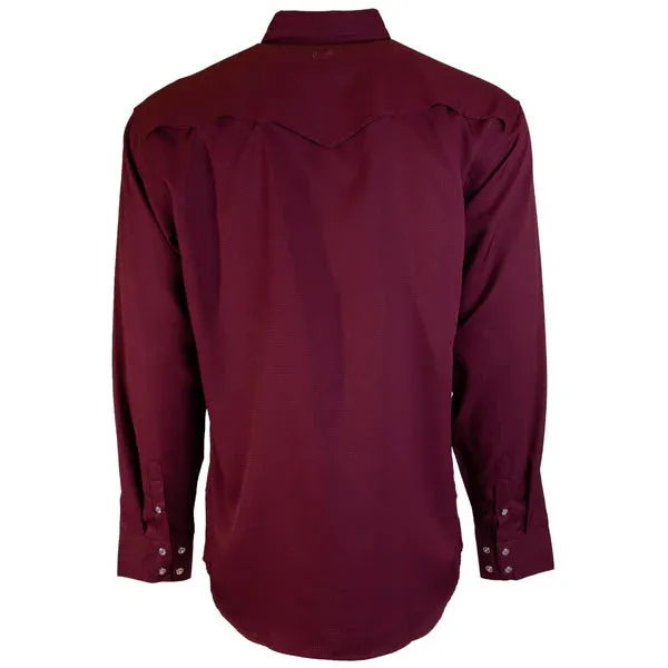 Hooey Men's Sol Maroon Long Sleeve Western Snap Shirt