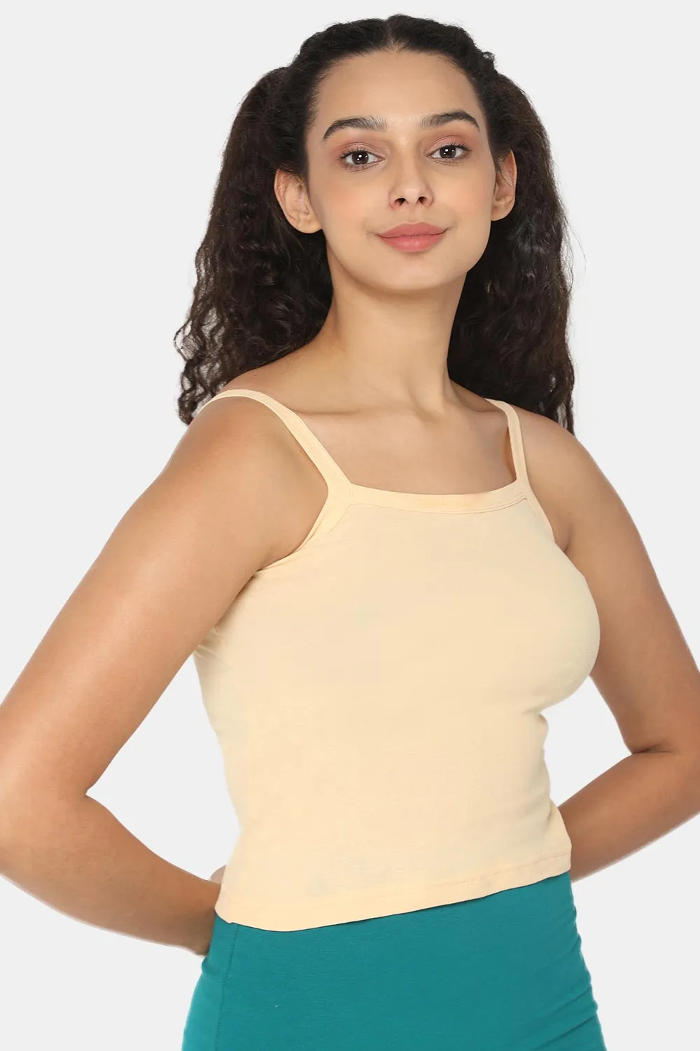 Intimacy Full Coverage 100% Cotton Slip Camisole – IN01 | Non-Padded & Seamless Comfort for Everyday Wear