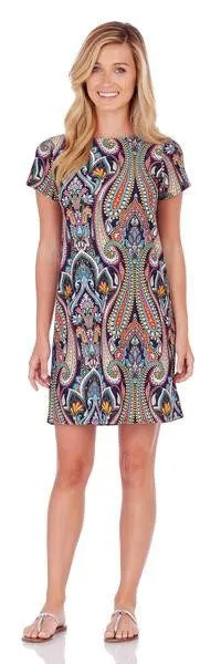 Jude Connally Ella Dress in Moroccan Paisley Loden