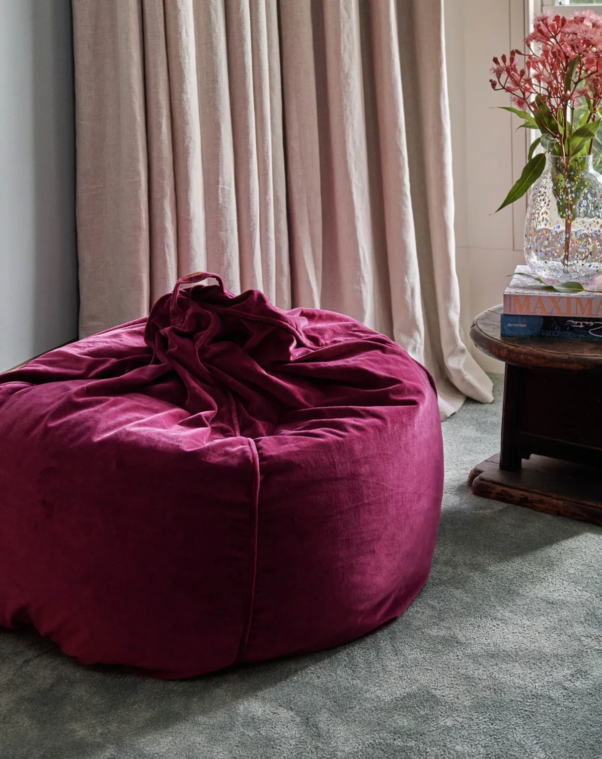 Kip & Co Anemone Velvet Beanbag