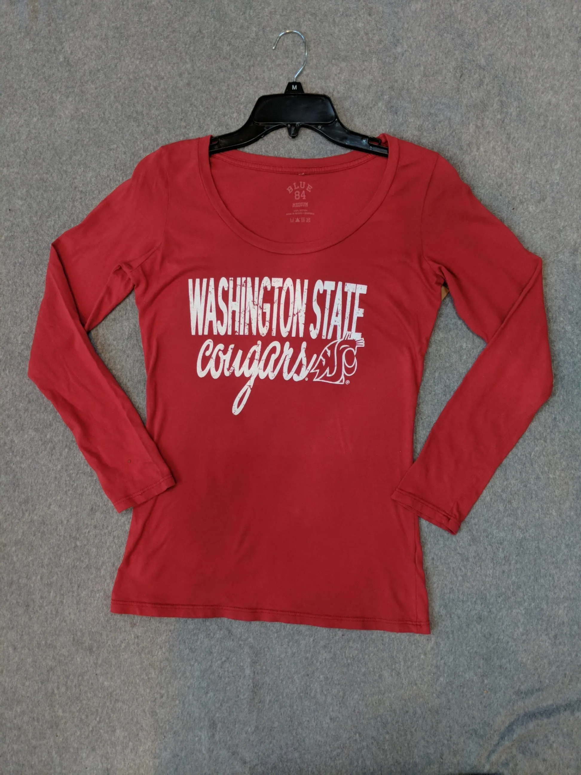 Ladies Crimson Washington State Cougars Long Sleeve Shirt