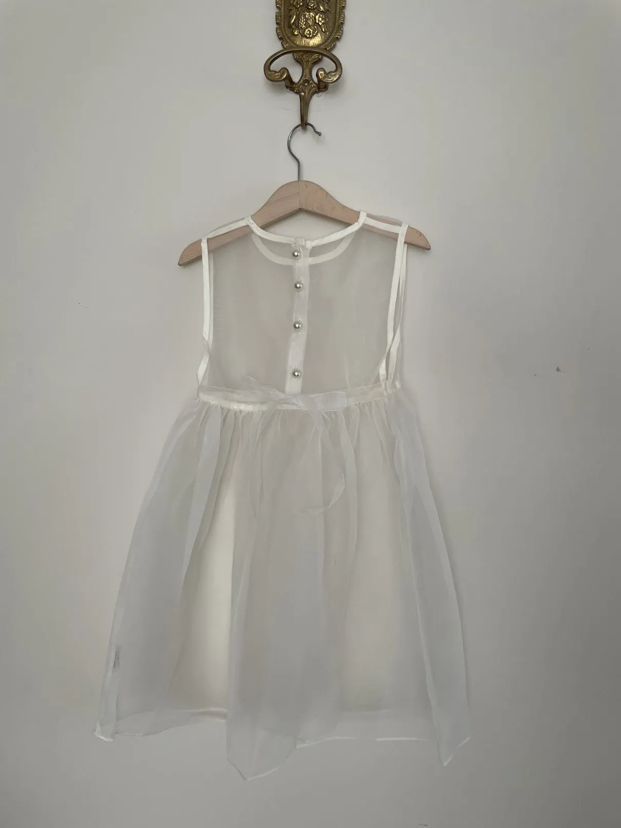 Leo Organza Dress_Cream (2-4y)