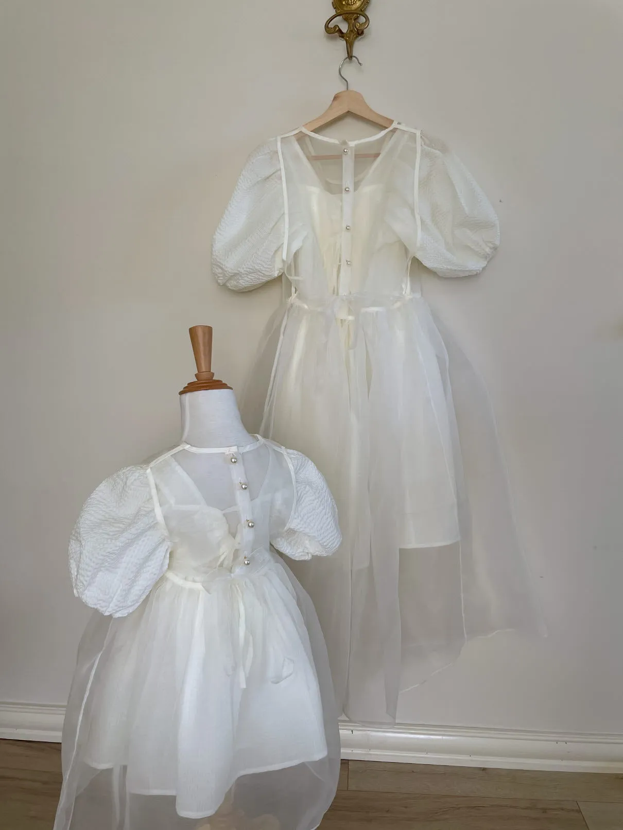 Leo Organza Dress_Cream (2-4y)